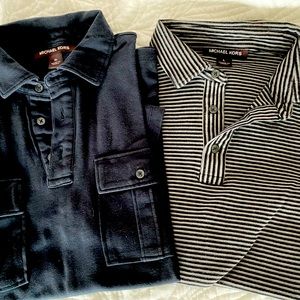 3 men’s Michael Kors polo shirts Sz L and XL